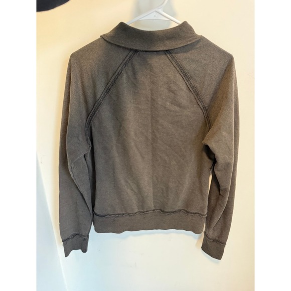 Cowgirl Up brown zip up sweatshirt dark brown stitch‎ horse girls x large - Picture 5 of 9